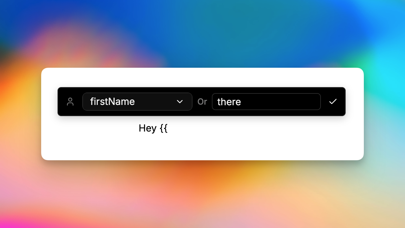 Merge fields in emails